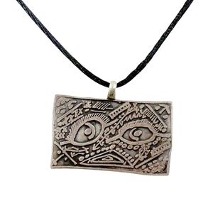 Vintage Indian sterling silver amulet pendant - GM734
